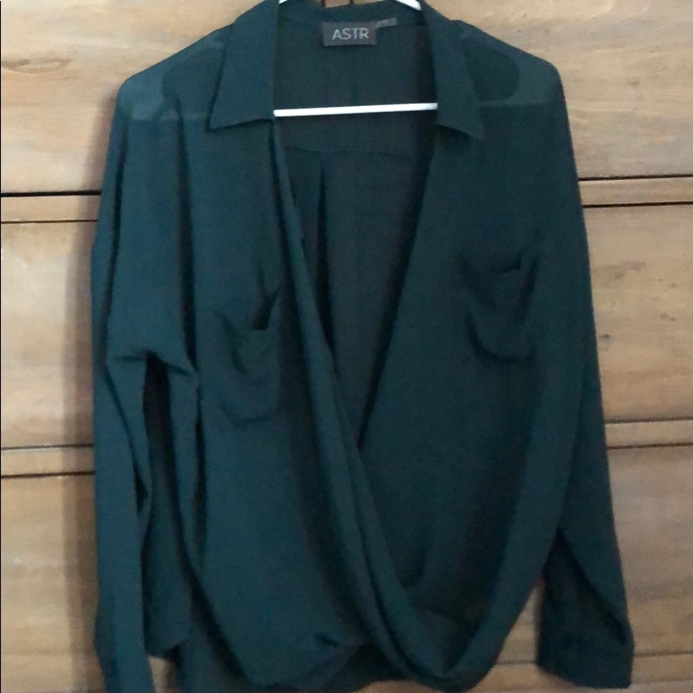 Astr The Label Sheer Blouse